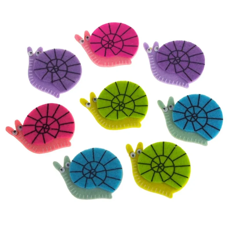 self adhesive felt snail die cuts 2 8 pack