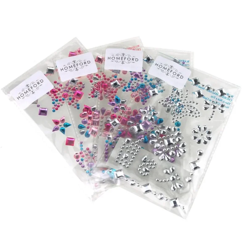 self adhesive rhinestone butterfly stickers 14 pack