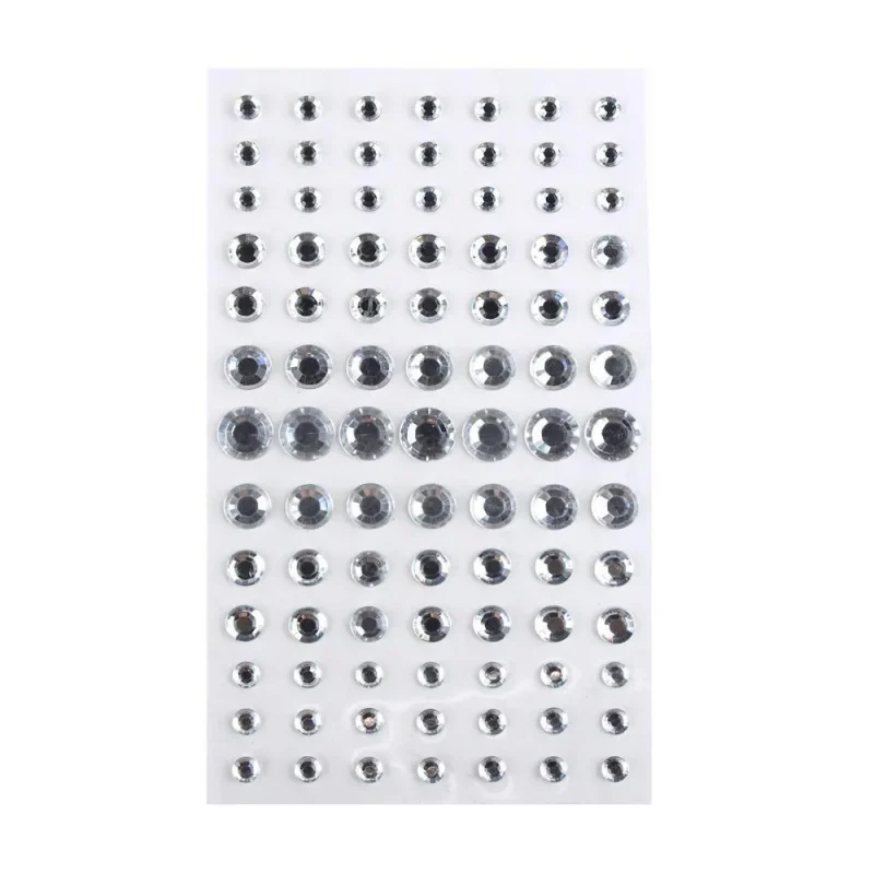 self adhesive rhinestone stickers assorted circles 91 piece set