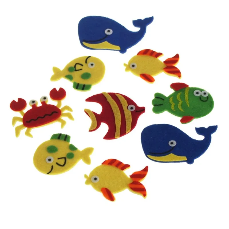 self adhesive sea creature felt die cuts 2 7 pack