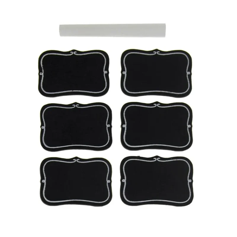 self adhesive wooden chalkboard set with chalk brackets 2 inch 6 pack