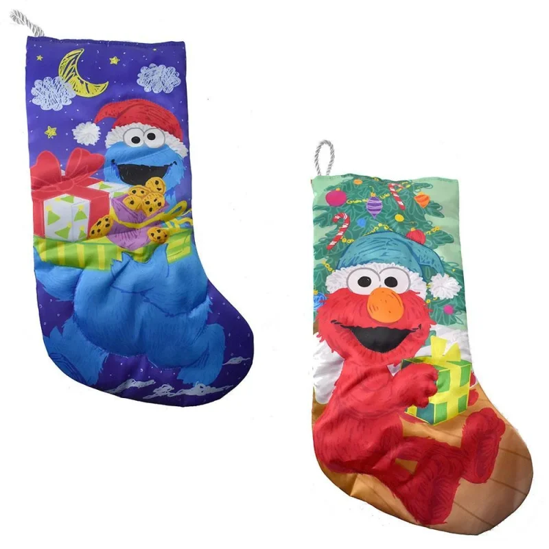 sesame street christmas stockings 17 5 2 pack