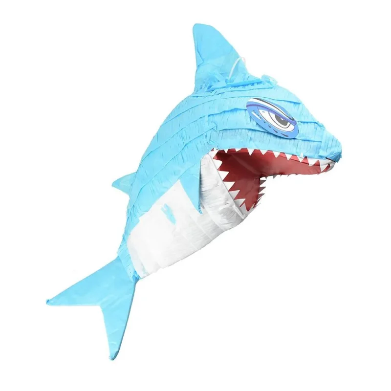 sharky shark pinata blue 14 5 inches family fun party accessory