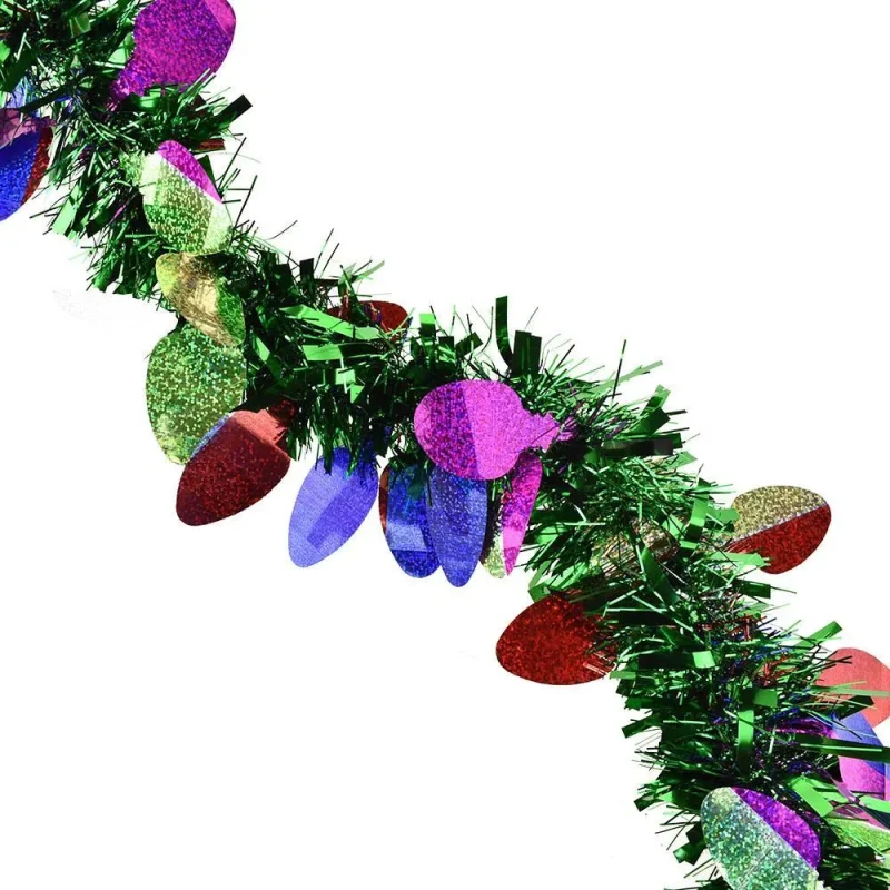 shimmering 12ft christmas tinsel garland