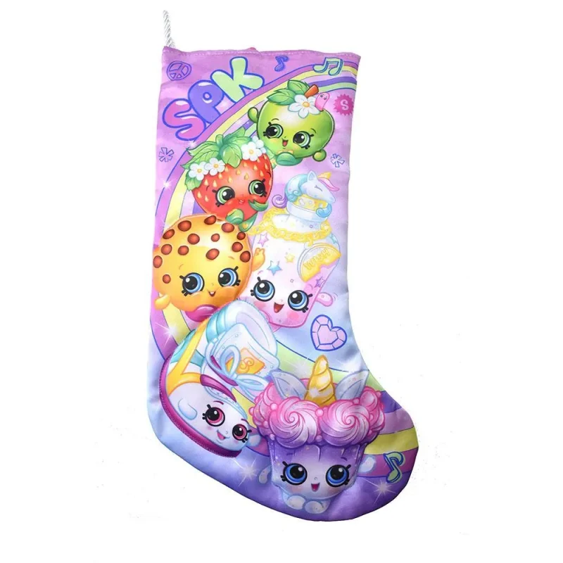 shopkins purple christmas stocking 17 5