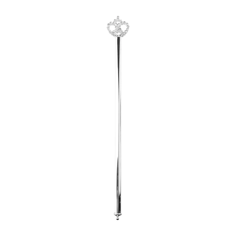 silver fantasy crown wand 12