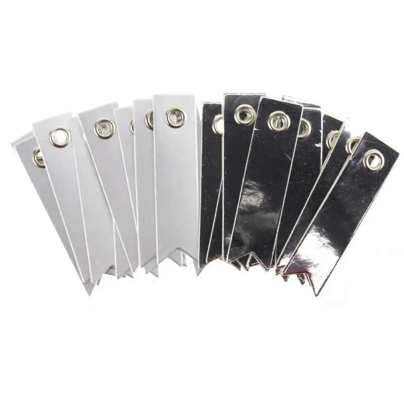 silver grey 2 inch paper pennant tags 20 pack