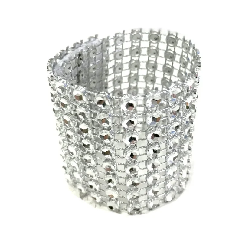 silver rhinestone napkin rings 40 piece set 2 5 inch