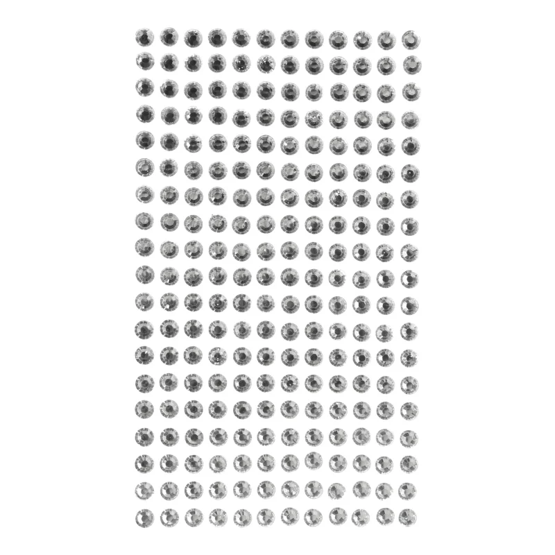 silver round acrylic gemstone stickers 1 4 inch 190 pack