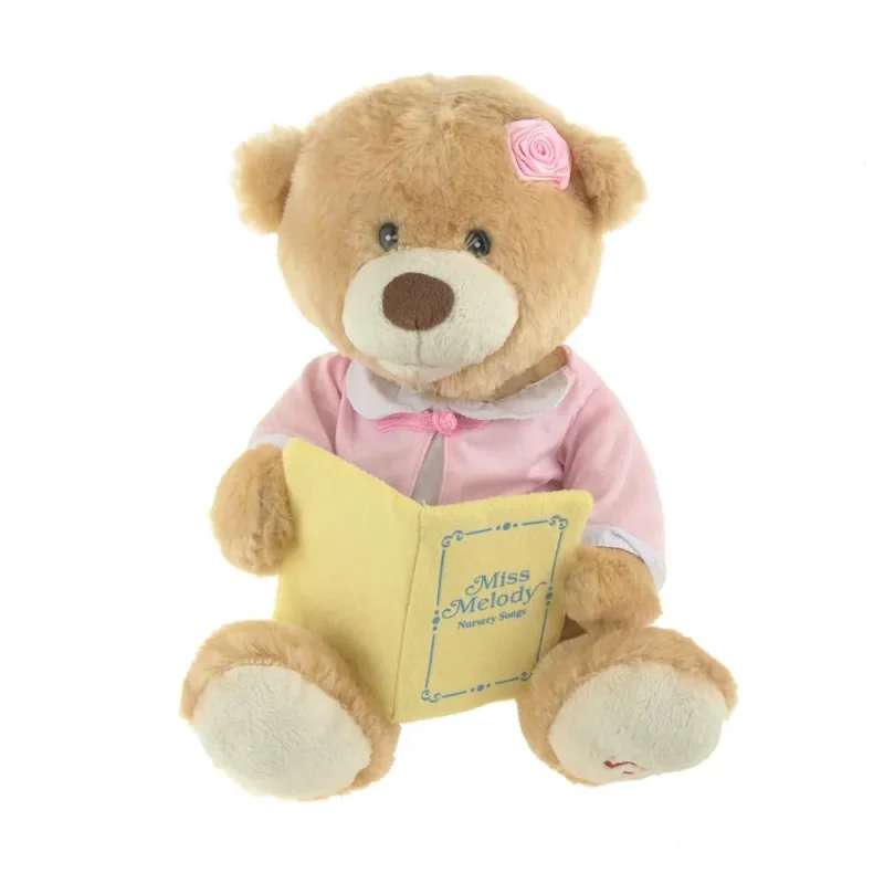 singing teddy bear by miss melody 11 inch multi color