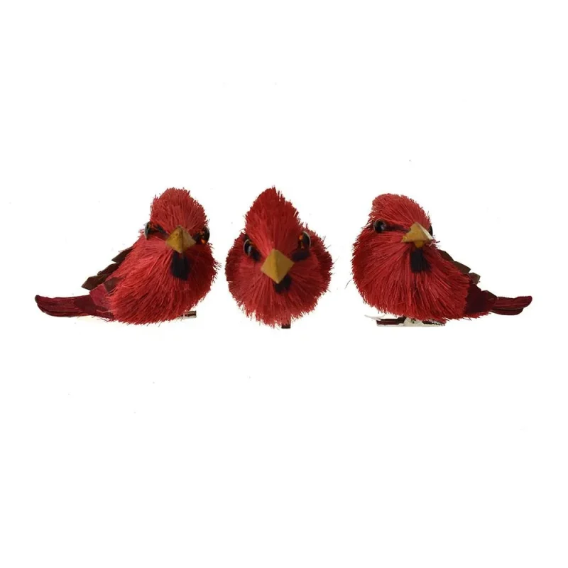 sisal bird toy set with clips 2 1 4 inch 3 pack