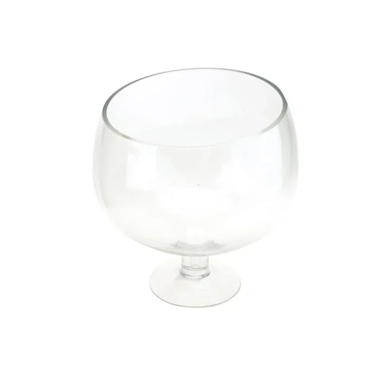 slant cut glass bowl vase 8 5 inch