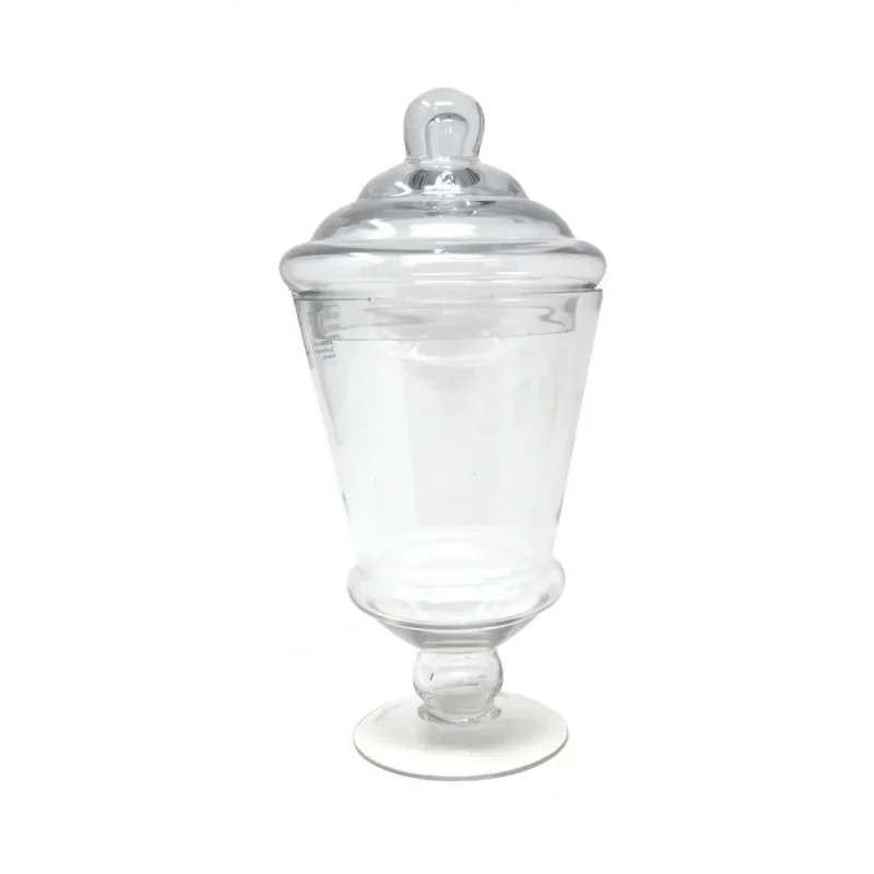 small 10 inch tapered glass apothecary jar for candies