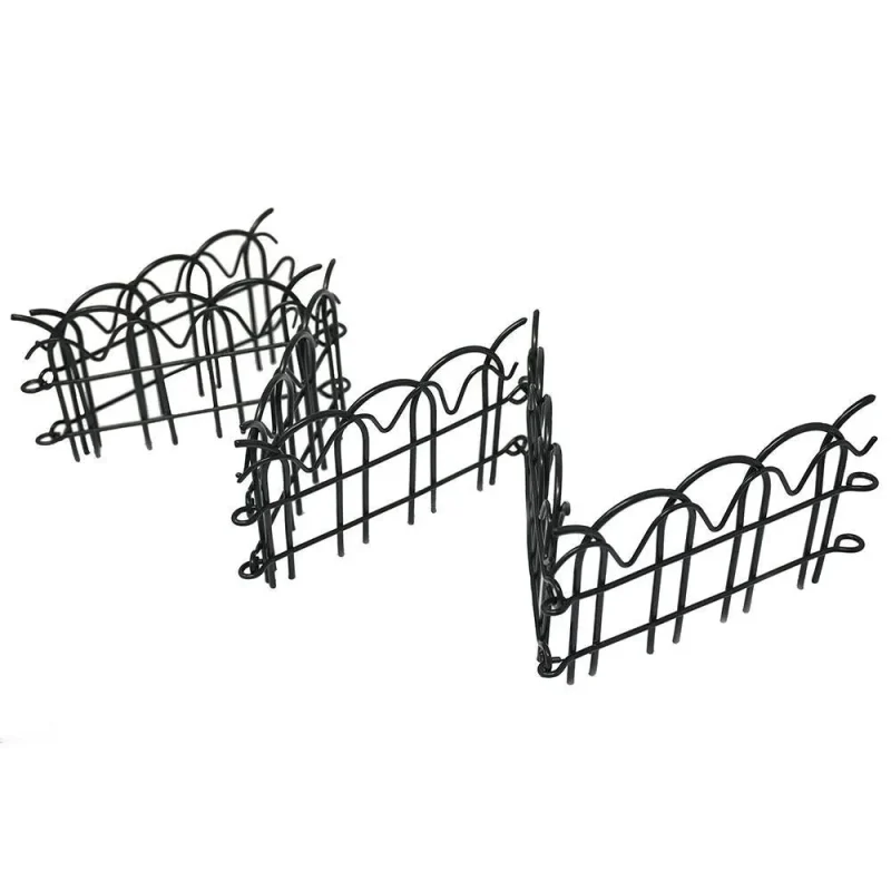 small black wire garden fence 25 inch