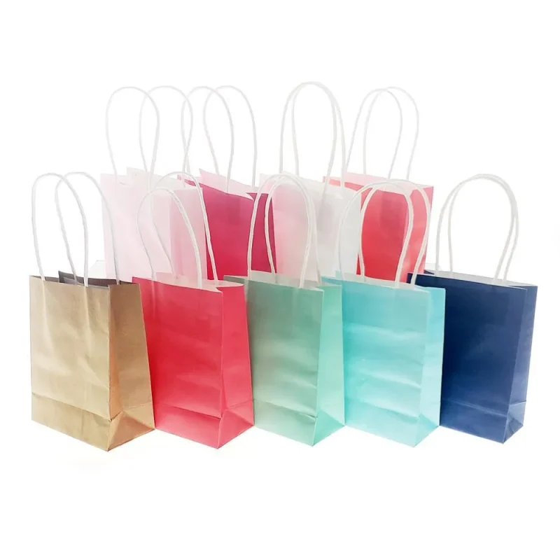 small paper treat bags 5 inch 12 pack for party favors