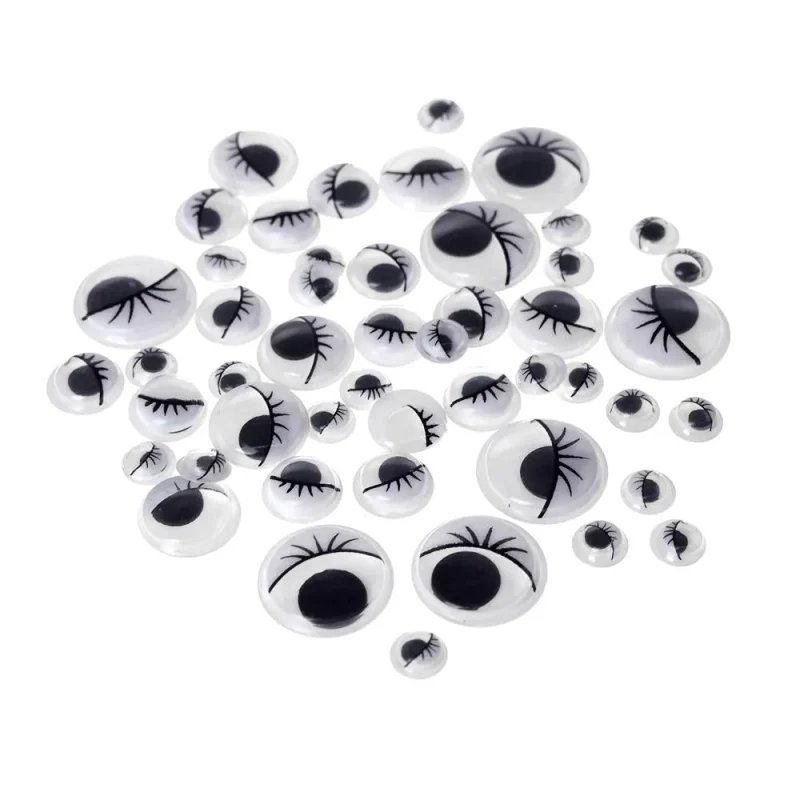 small self adhesive googly eye stickers black 38 pack