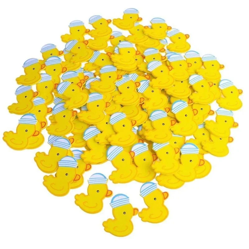 small wooden rubber duckies with hats blue 1 5 inch 100 pack