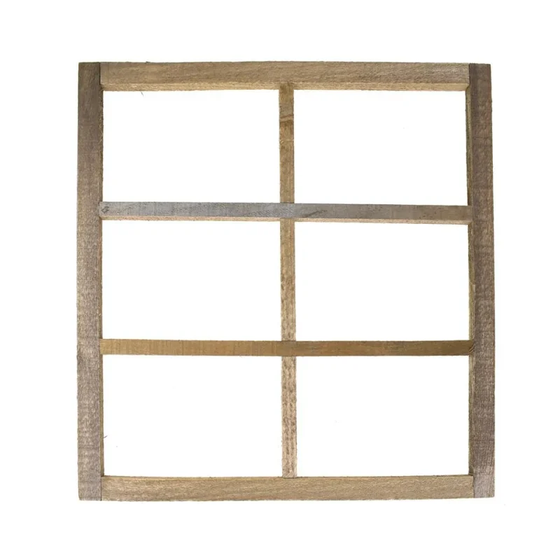 small wooden six panel window frame 22 inch