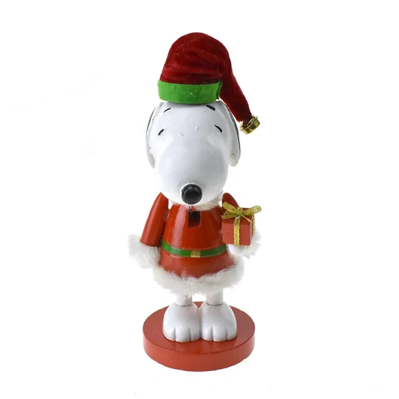 snoopy santa wooden nutcracker 9 5 inch christmas decor