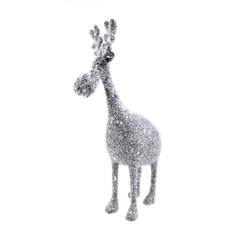 snowed moose ornament 9 5 inch