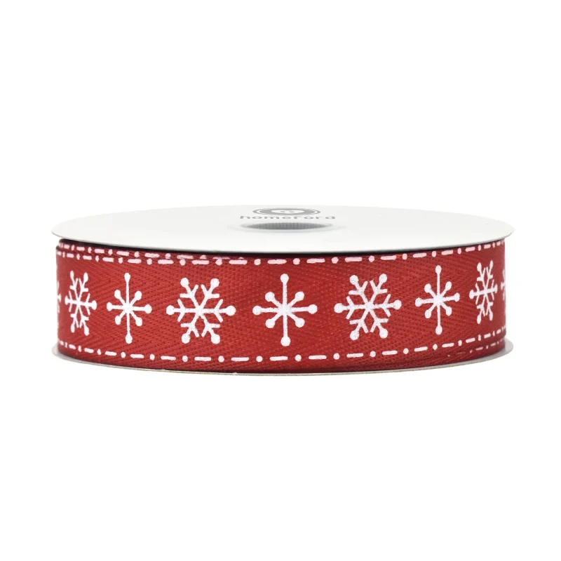 snowflake herringbone grosgrain ribbon 7 8 x 10 yards christmas decor