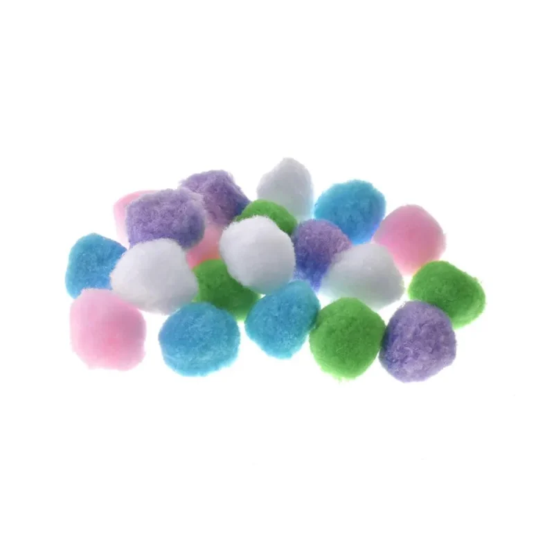 soft pastel pom poms 1 25 inch 40 pack for crafts