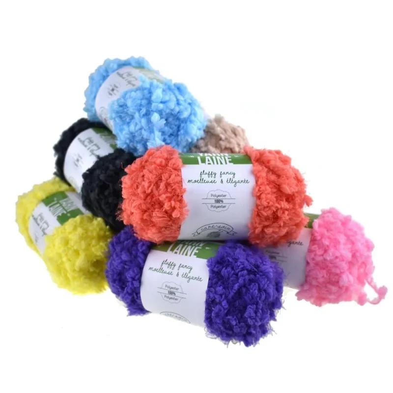 soft polyester yarn bundle 65 yard solid colors