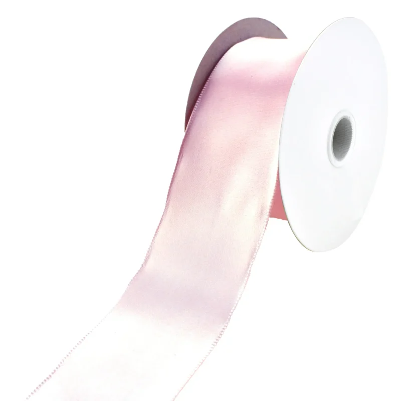 soft satin wired ribbon 1 5 x 10yd light pink