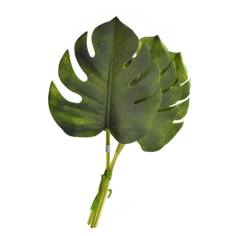 soft split philodendron leaf set 13in 3pcs