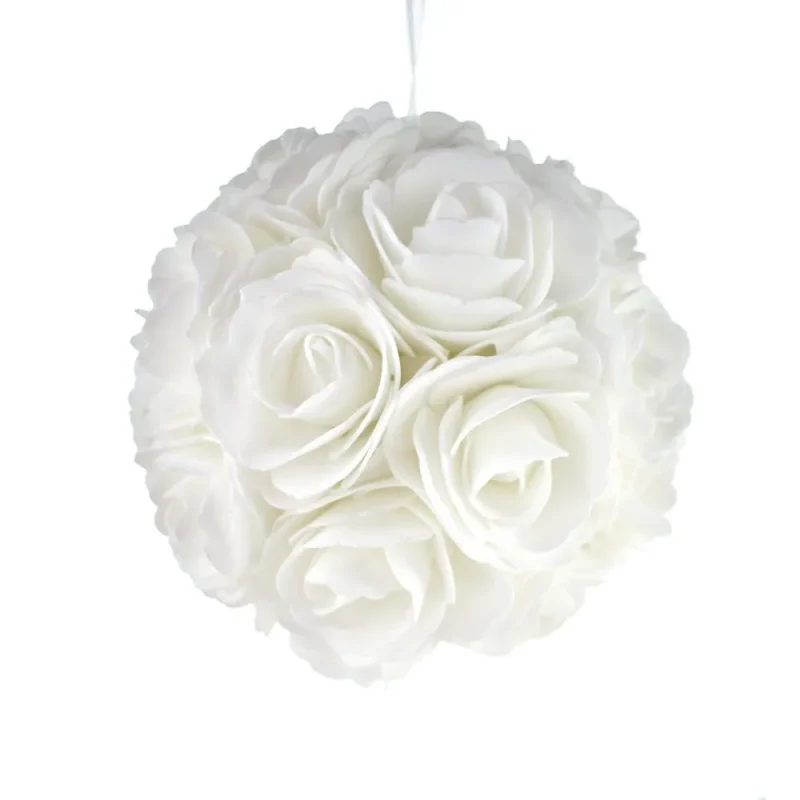 soft touch rose addie ball wedding decor white 7 5 inch