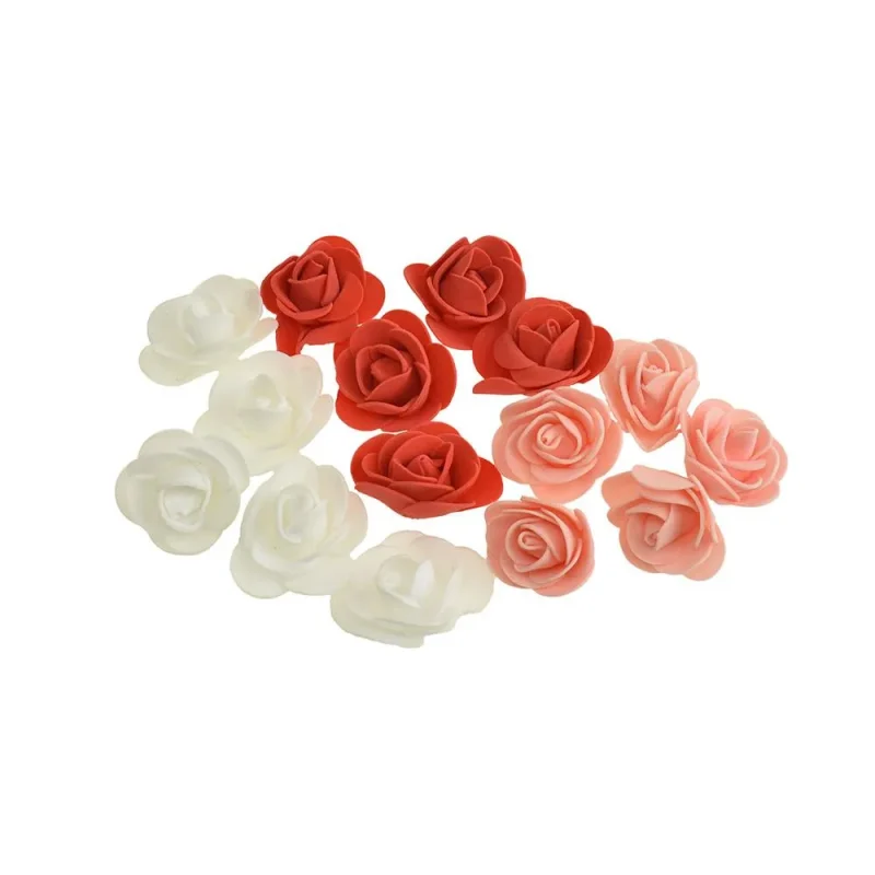 soft touch rose flower heads 1 5 inch 25 pack