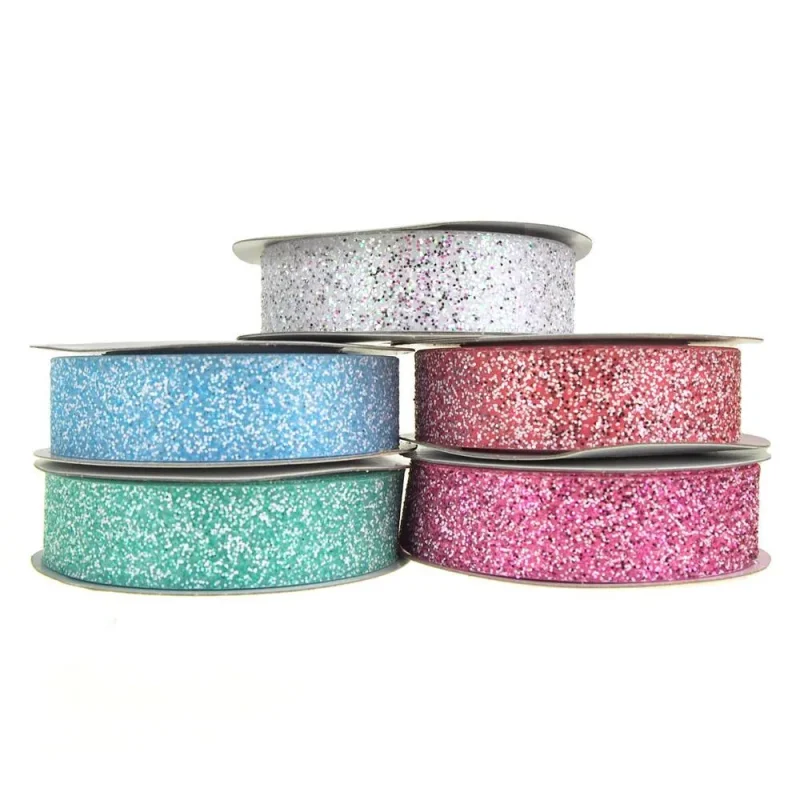 sparkling glitter ribbon 7 8 x 10 yards frosted finish