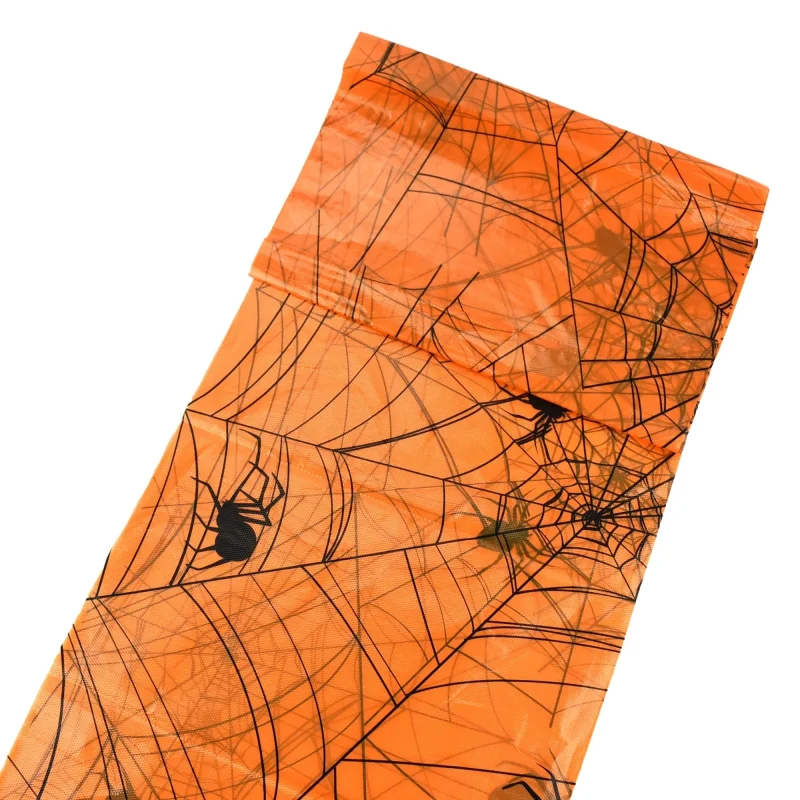 spooky halloween spider web plastic tablecloth 108 x 54