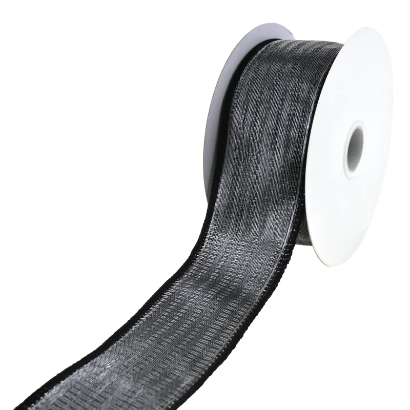 spooky satin metallic wired ribbon 10 yards