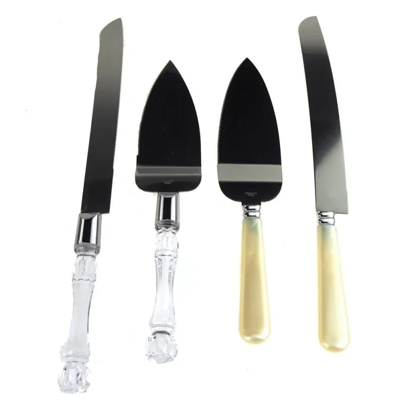 stainless steel wedding cake knife server set 2 piece