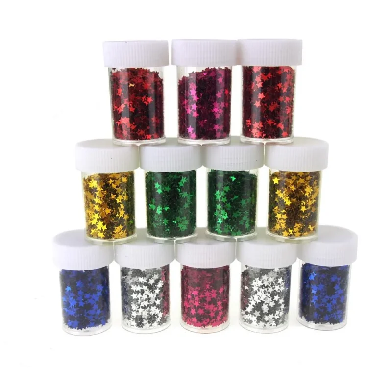 star sequins in plastic bottles 0 4oz 12 pack