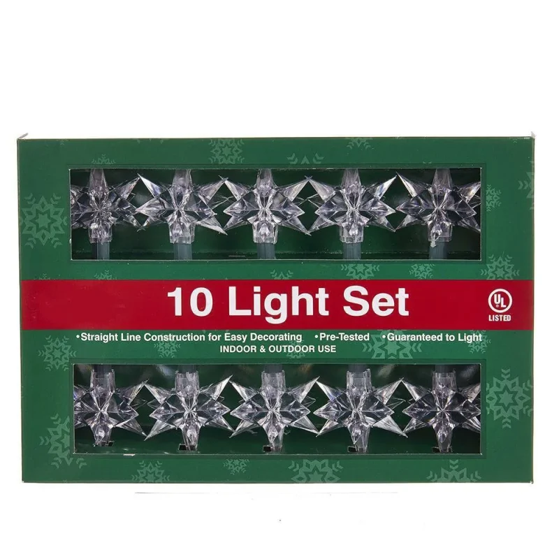 star shaped 10 light set 11 5ft led string lights