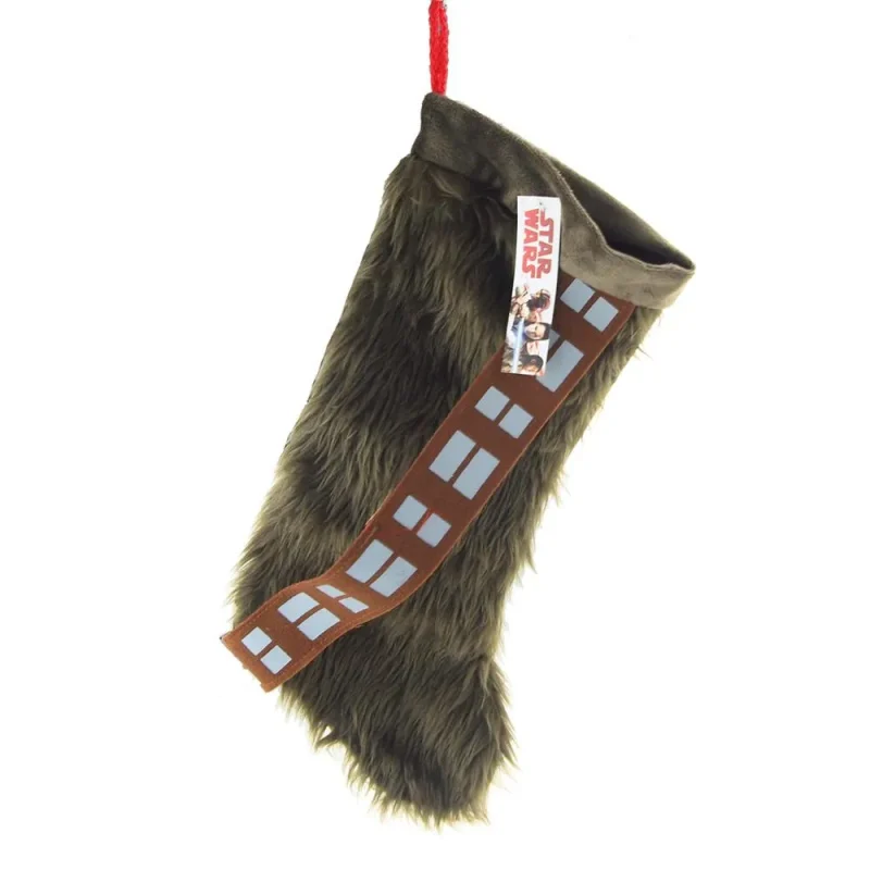 star wars chewbacca plush christmas stocking brown 16