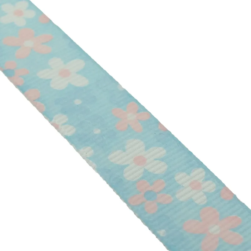 starburst floral grosgrain ribbon roll 5 8 x 10 yards blue