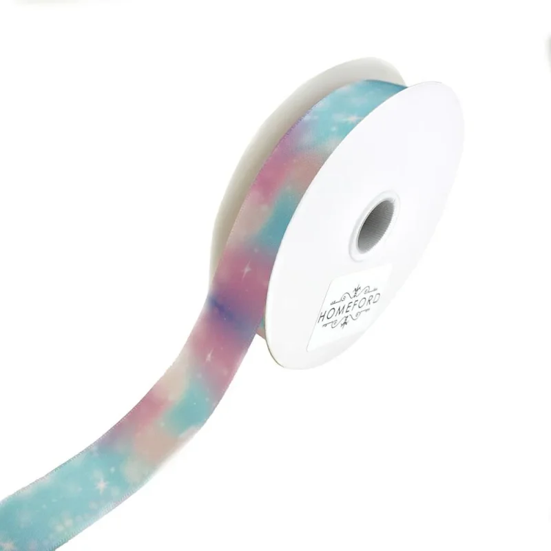 starry sky satin ribbon 7 8 x 20yd pastel