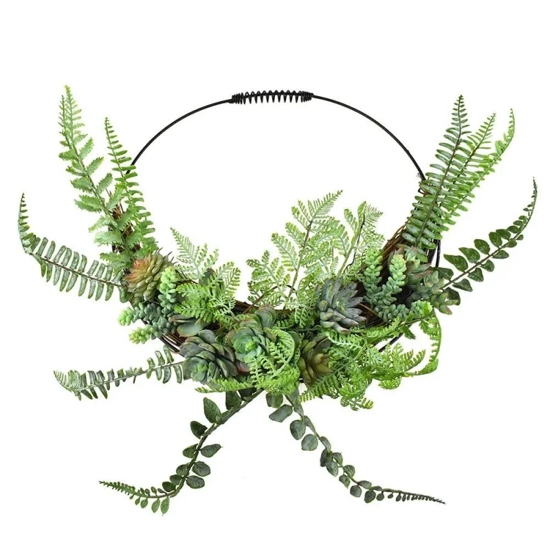 succulent fern wreath 22 artificial garden decor