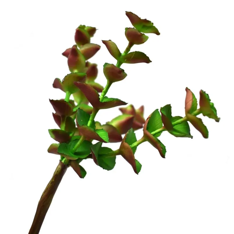 succulent pagoda stem green red 8 inch artificial decor