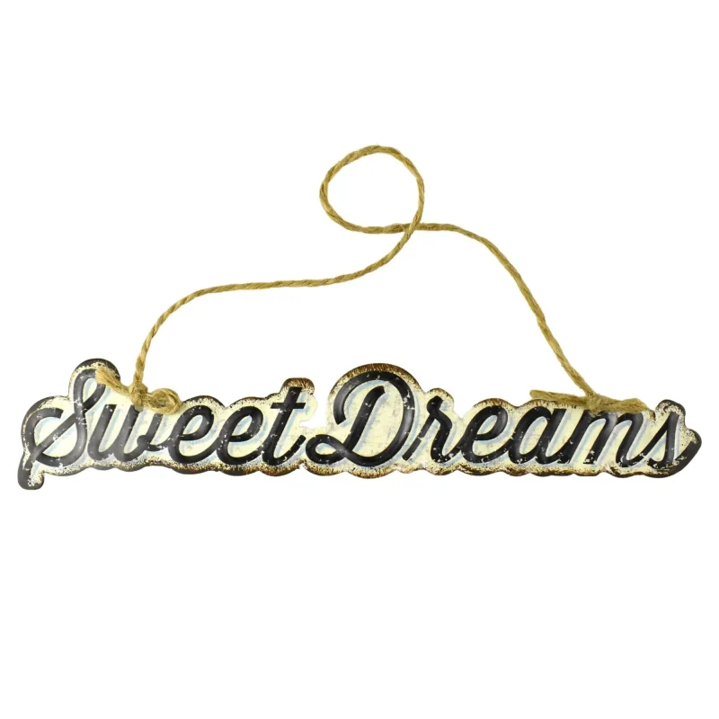 sweet dreams 8 inch script metal christmas ornament