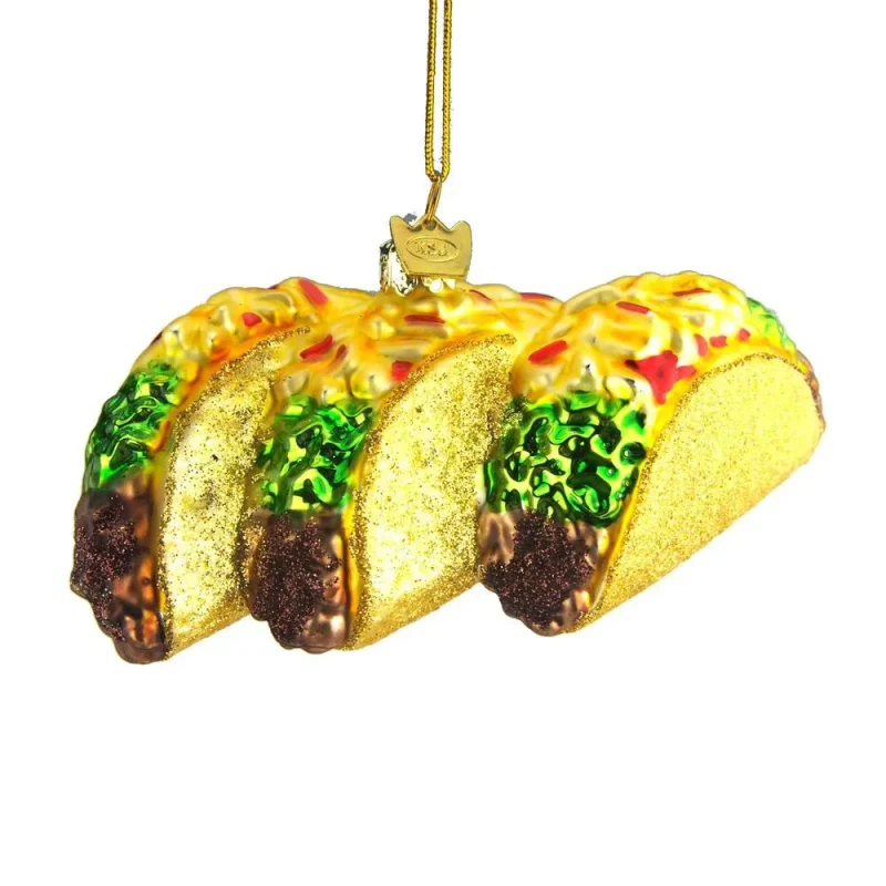 taco glass christmas ornament 5 5