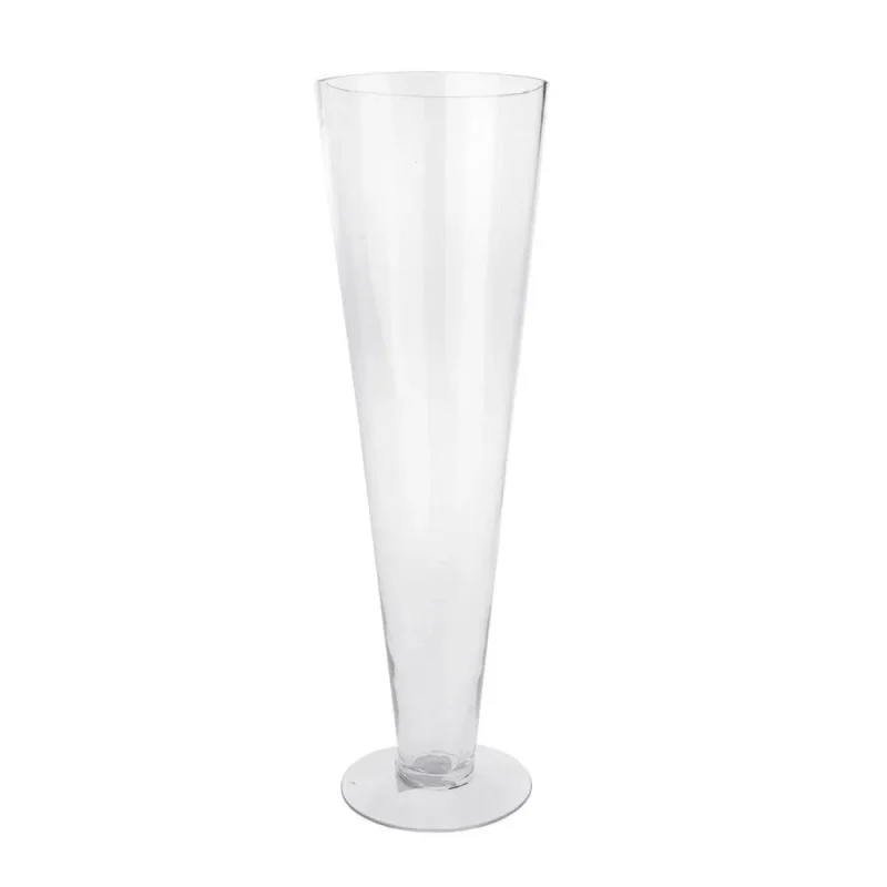 tall clear glass pilsner vases trumpet design