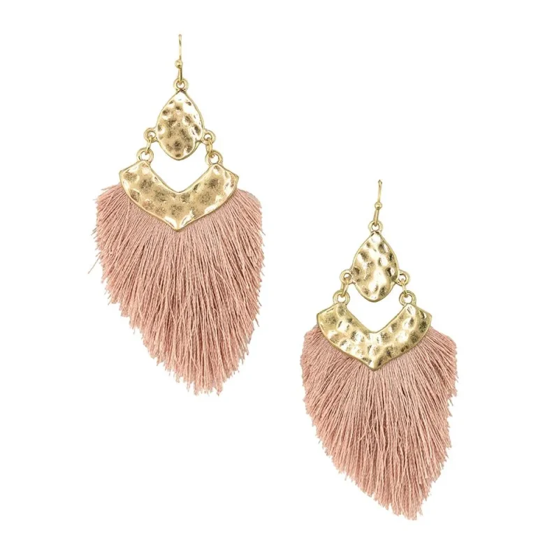 tassel drop earrings 2 5 inch dangle