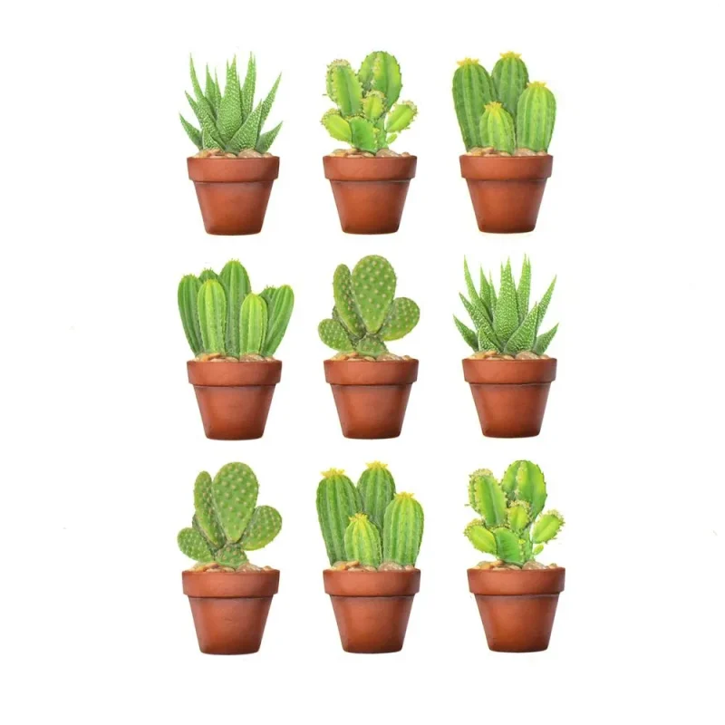 thorny succulent 3d pop up stickers 9 pack