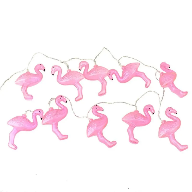 translucent flamingo led light garland 5ft