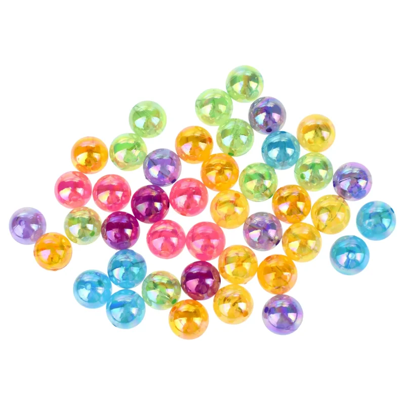 translucent plastic beads 3 8 inch 42 piece craft ball set