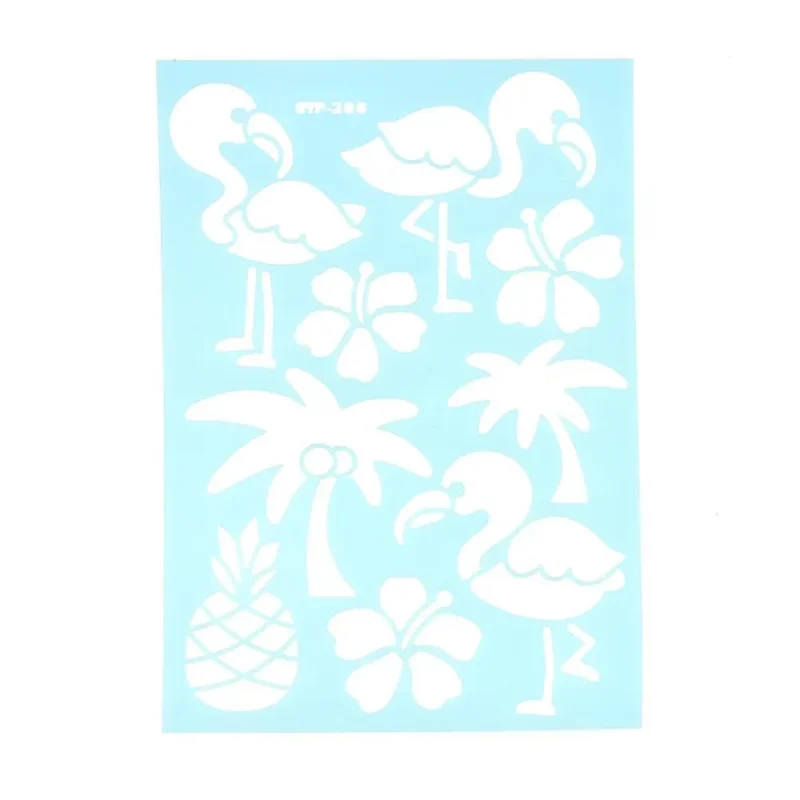 tropical flamingo art stencil 11